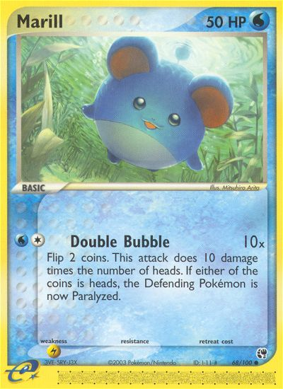 Marill (68/100) [EX: Sandstorm] | Jomio and Rueliete's Cards and Comics