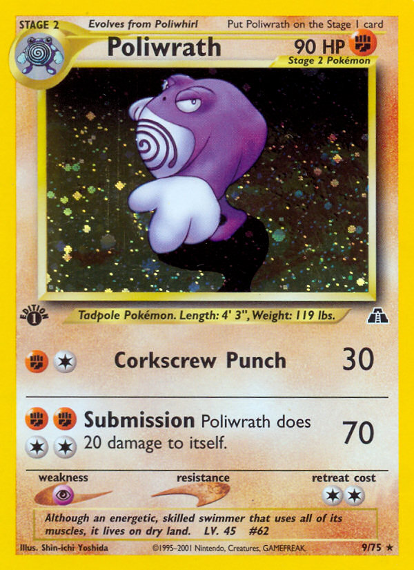 Poliwrath (9/75) [Neo Discovery 1st Edition] | Jomio and Rueliete's Cards and Comics