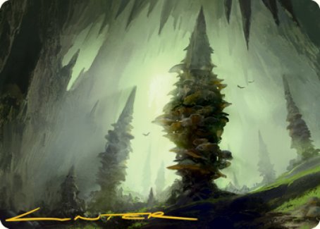 Forest (280) Art Card (Gold-Stamped Signature) [Dungeons & Dragons: Adventures in the Forgotten Realms Art Series] | Jomio and Rueliete's Cards and Comics