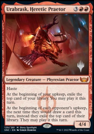 Urabrask, Heretic Praetor (Promo Pack) [Streets of New Capenna Promos] | Jomio and Rueliete's Cards and Comics