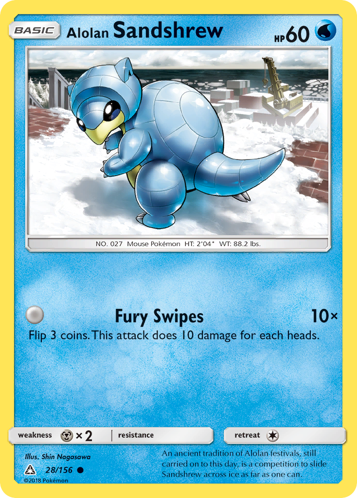 Alolan Sandshrew (28/156) [Sun & Moon: Ultra Prism] | Jomio and Rueliete's Cards and Comics