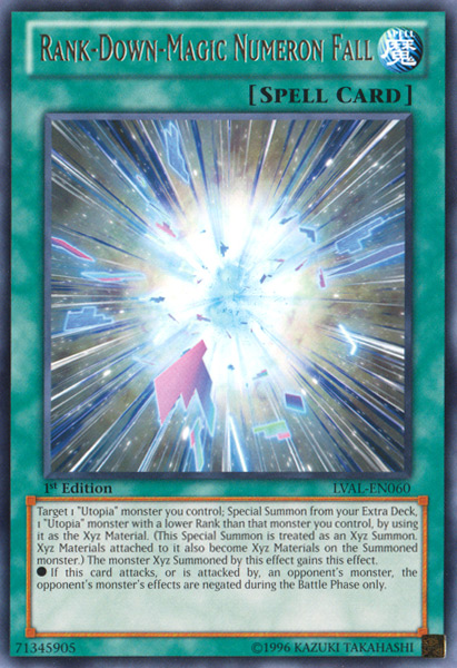 Rank-Down-Magic Numeron Fall [LVAL-EN060] Rare | Jomio and Rueliete's Cards and Comics