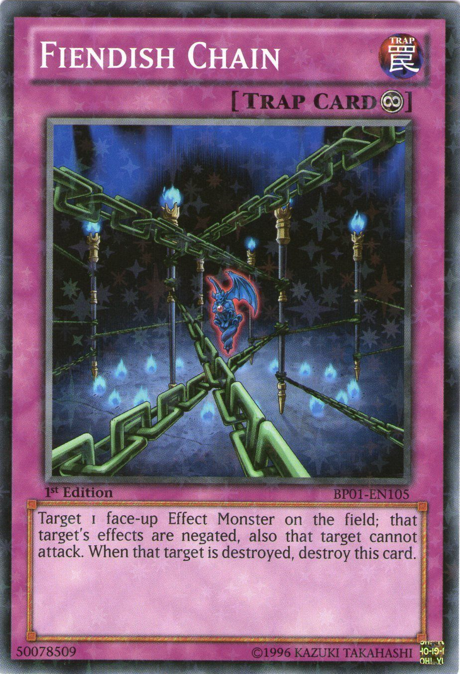 Fiendish Chain [BP01-EN105] Starfoil Rare | Jomio and Rueliete's Cards and Comics