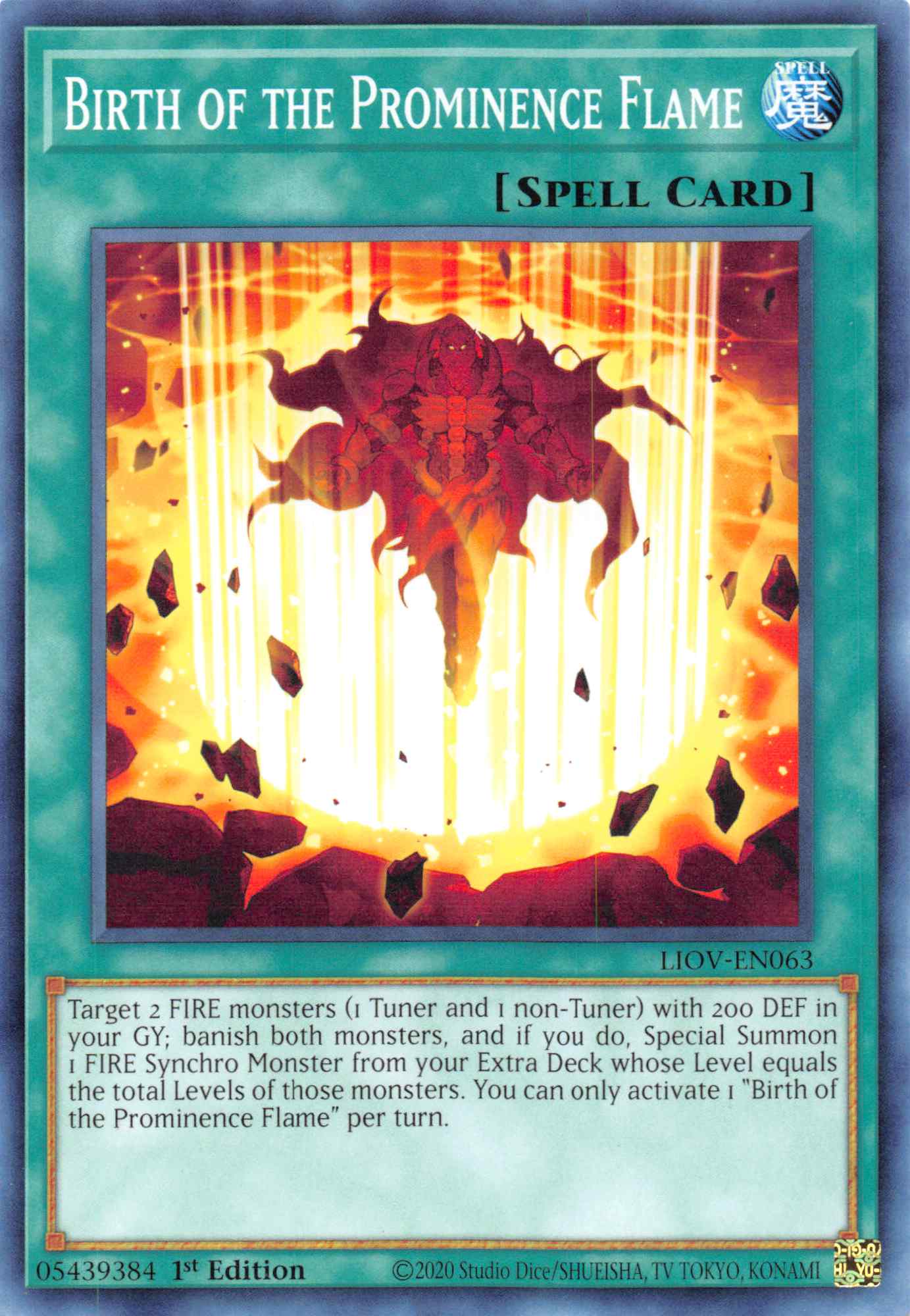 Birth of the Prominence Flame [LIOV-EN063] Common | Jomio and Rueliete's Cards and Comics