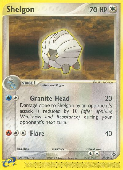Shelgon (42/97) [EX: Dragon] | Jomio and Rueliete's Cards and Comics