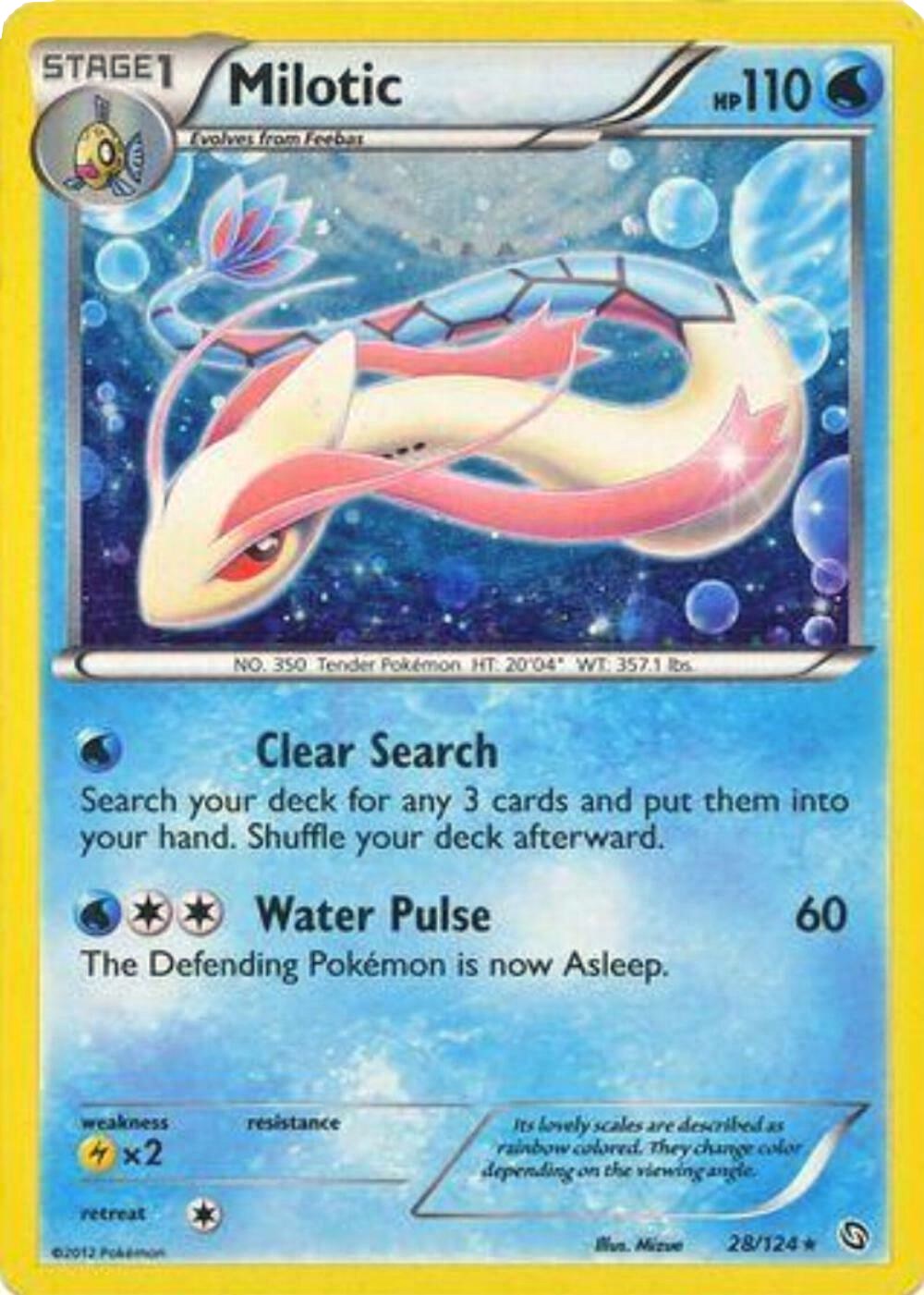 Milotic (28/124) (Cosmos Holo) [Black & White: Dragons Exalted] | Jomio and Rueliete's Cards and Comics