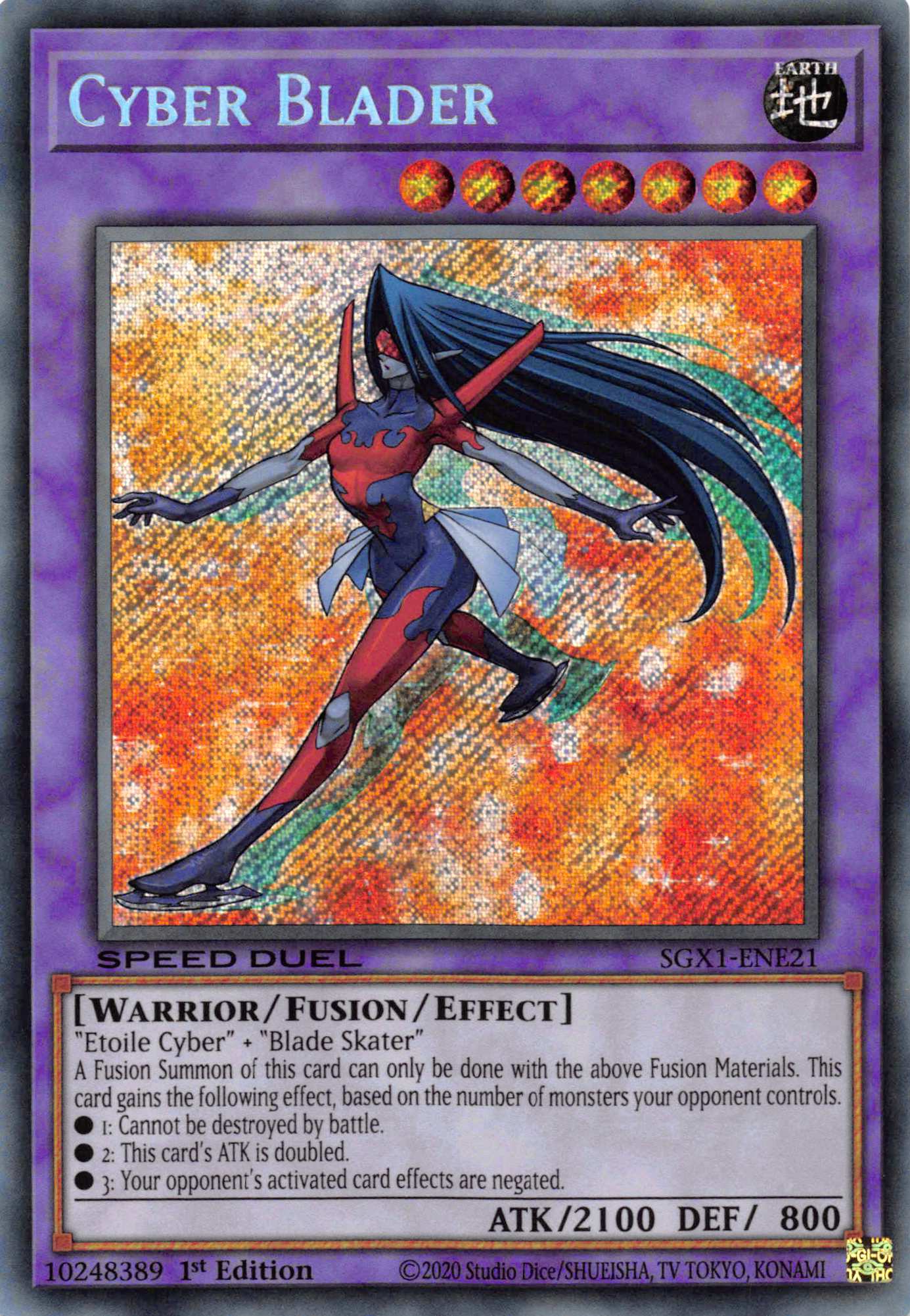 Cyber Blader [SGX1-ENE21] Secret Rare | Jomio and Rueliete's Cards and Comics
