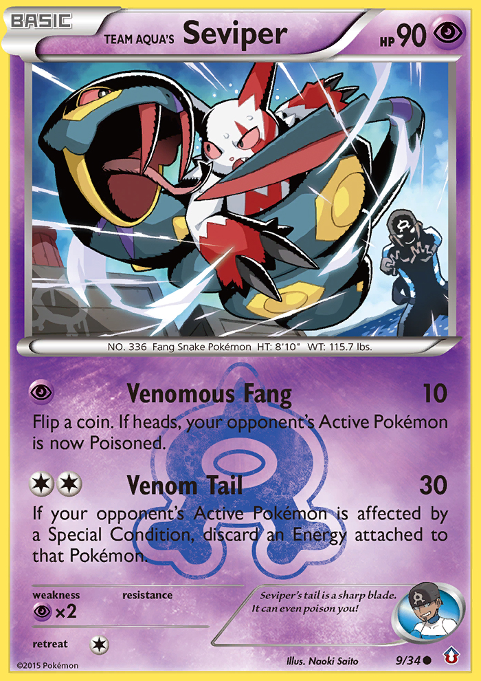 Team Aqua's Seviper (9/34) [XY: Double Crisis] | Jomio and Rueliete's Cards and Comics