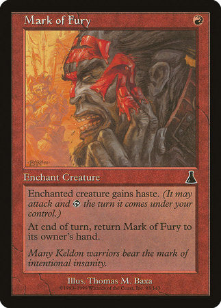Mark of Fury [Urza's Destiny] | Jomio and Rueliete's Cards and Comics