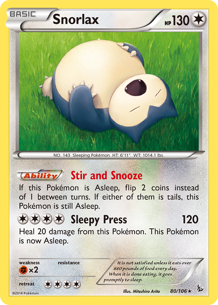 Snorlax (80/106) [XY: Flashfire] | Jomio and Rueliete's Cards and Comics