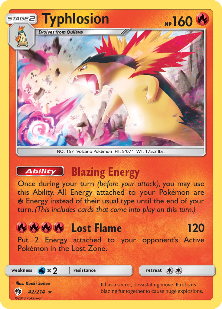 Typhlosion (42/214) [Sun & Moon: Lost Thunder] | Jomio and Rueliete's Cards and Comics