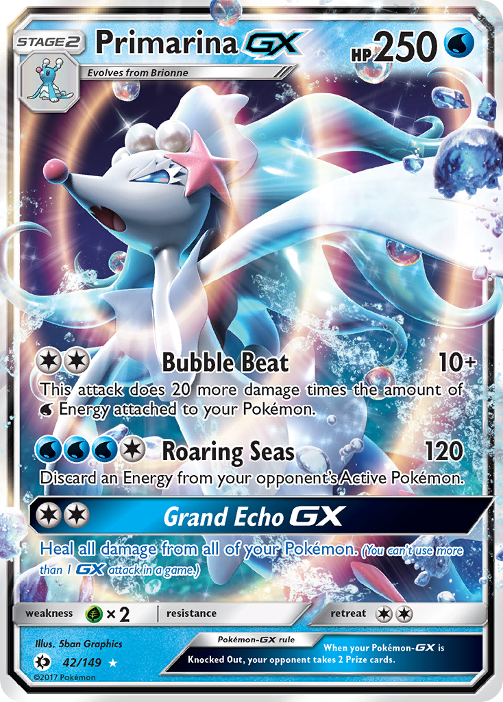 Primarina GX (42/149) [Sun & Moon: Base Set] | Jomio and Rueliete's Cards and Comics