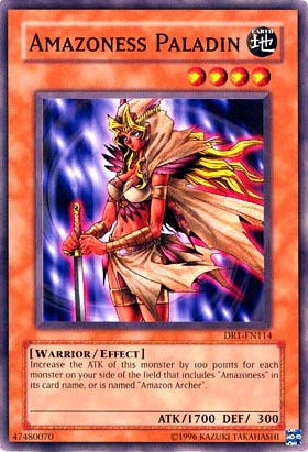 Amazoness Paladin [DR1-EN114] Common | Jomio and Rueliete's Cards and Comics