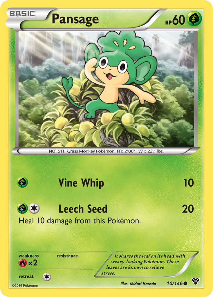 Pansage (10/146) [XY: Base Set] | Jomio and Rueliete's Cards and Comics