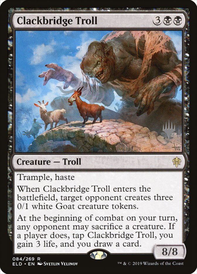 Clackbridge Troll (Promo Pack) [Throne of Eldraine Promos] | Jomio and Rueliete's Cards and Comics