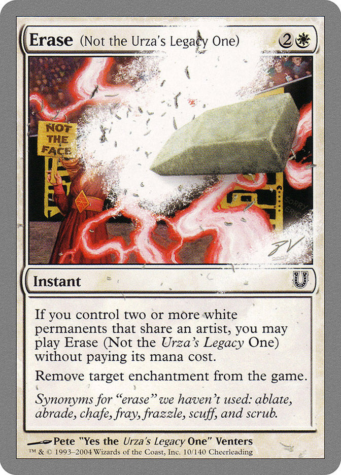Erase (Not the Urza's Legacy One) [Unhinged] | Jomio and Rueliete's Cards and Comics