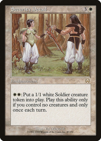 Security Detail [Mercadian Masques] | Jomio and Rueliete's Cards and Comics