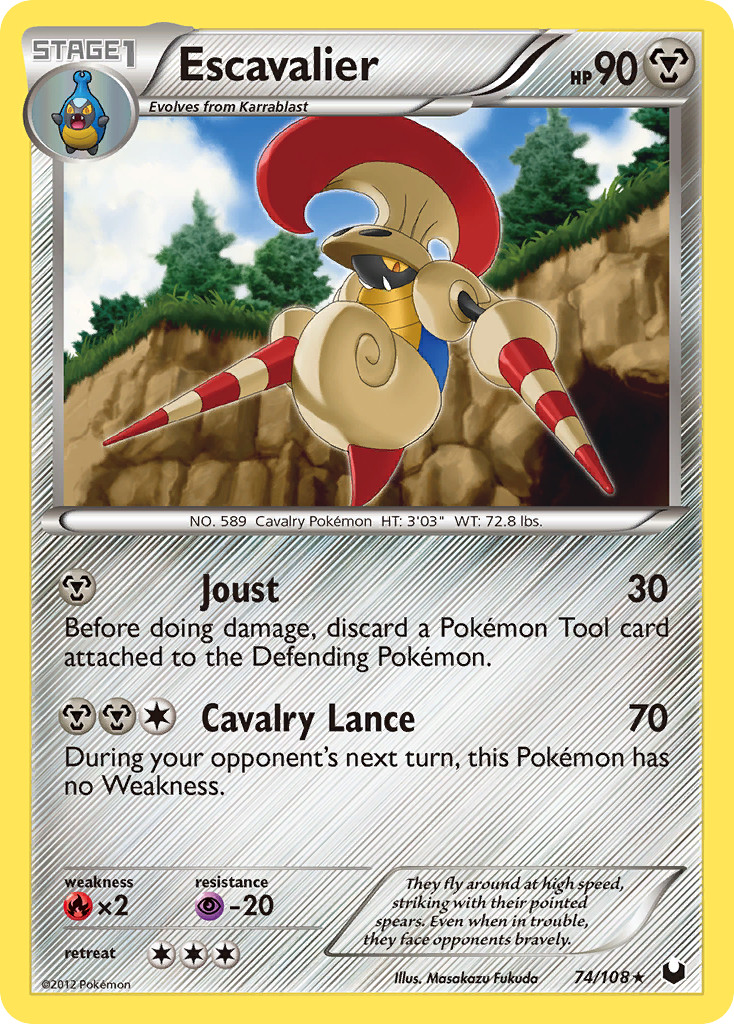 Escavalier (74/108) [Black & White: Dark Explorers] | Jomio and Rueliete's Cards and Comics