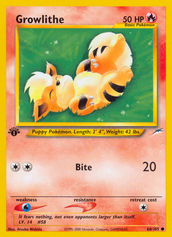 Growlithe (68/105) [Neo Destiny 1st Edition] | Jomio and Rueliete's Cards and Comics