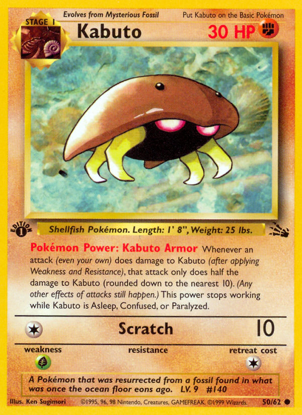 Kabuto (50/62) [Fossil 1st Edition] | Jomio and Rueliete's Cards and Comics