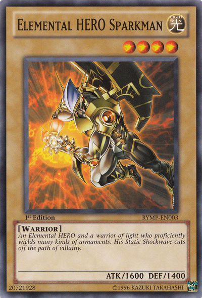 Elemental HERO Sparkman [RYMP-EN003] Common | Jomio and Rueliete's Cards and Comics