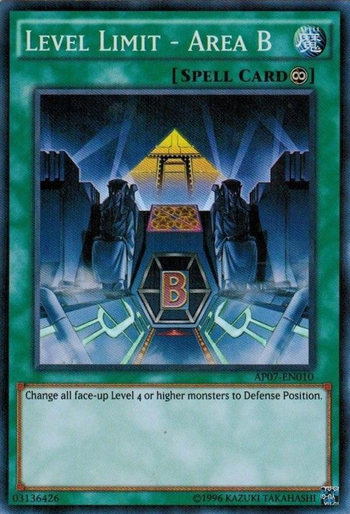 Level Limit - Area B [AP07-EN010] Super Rare | Jomio and Rueliete's Cards and Comics