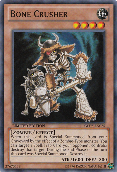 Bone Crusher [GLD5-EN025] Common | Jomio and Rueliete's Cards and Comics