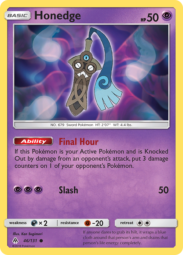 Honedge (46/131) [Sun & Moon: Forbidden Light] | Jomio and Rueliete's Cards and Comics