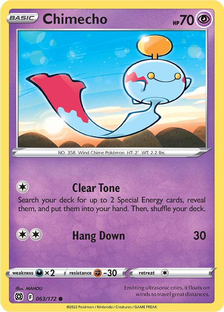 Chimecho (063/172) [Sword & Shield: Brilliant Stars] | Jomio and Rueliete's Cards and Comics