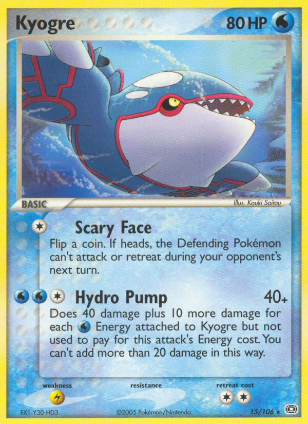 Kyogre (15/106) [EX: Emerald] | Jomio and Rueliete's Cards and Comics