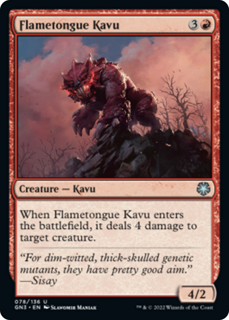 Flametongue Kavu [Game Night: Free-for-All] | Jomio and Rueliete's Cards and Comics