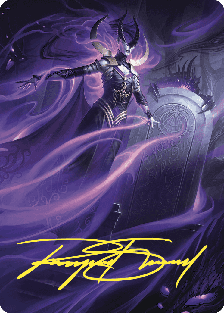 Ashiok, Wicked Manipulator Art Card (10/81) (Gold-Stamped Signature) [Wilds of Eldraine Art Series] | Jomio and Rueliete's Cards and Comics