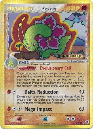 Meganium (4/101) (Delta Species) (Stamped) [EX: Dragon Frontiers] | Jomio and Rueliete's Cards and Comics