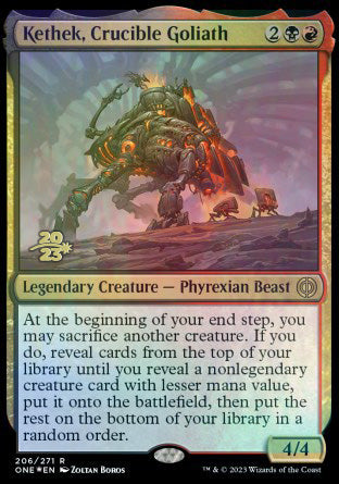 Kethek, Crucible Goliath [Phyrexia: All Will Be One Prerelease Promos] | Jomio and Rueliete's Cards and Comics