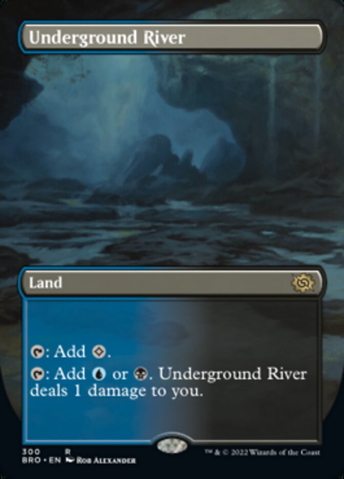 Underground River (Borderless Alternate Art) [The Brothers' War] | Jomio and Rueliete's Cards and Comics