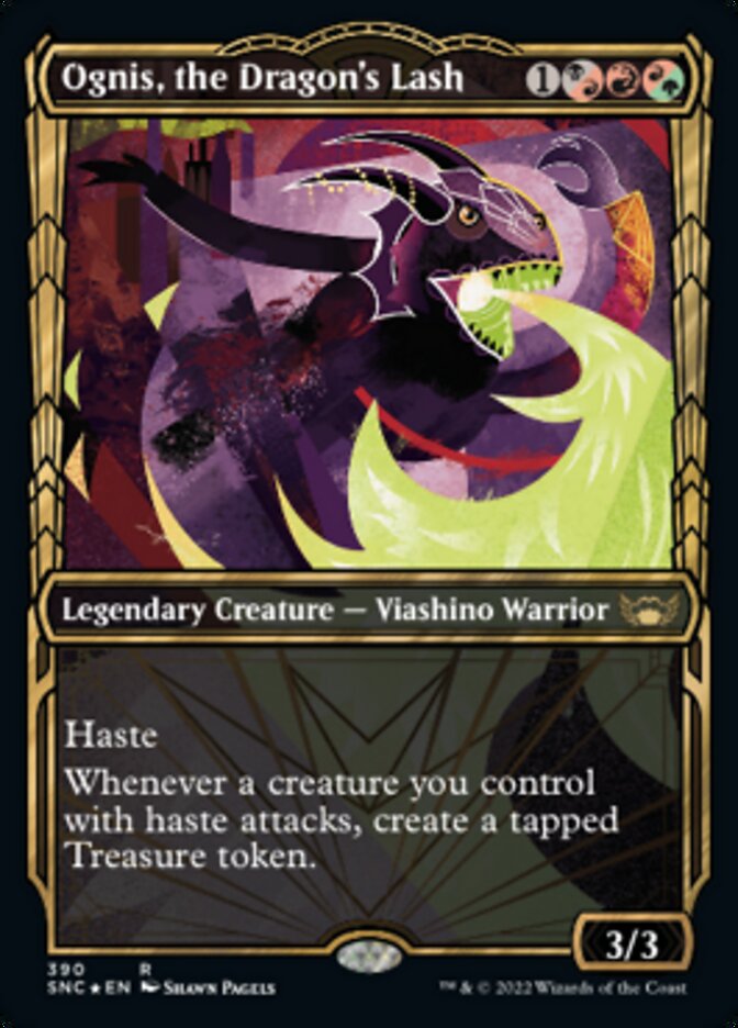 Ognis, the Dragon's Lash (Showcase Golden Age Gilded Foil) [Streets of New Capenna] | Jomio and Rueliete's Cards and Comics