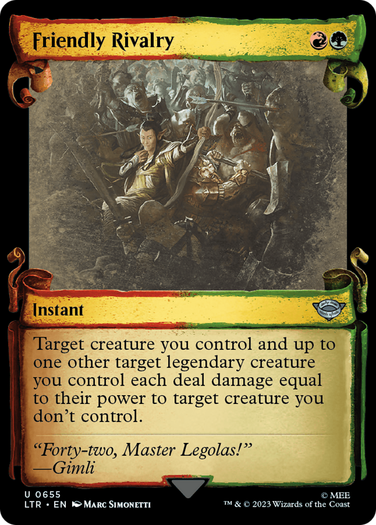 Friendly Rivalry [The Lord of the Rings: Tales of Middle-Earth Showcase Scrolls] | Jomio and Rueliete's Cards and Comics