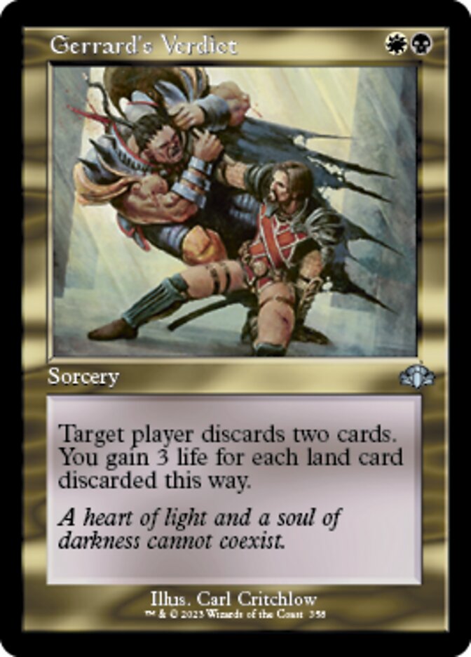 Gerrard's Verdict (Retro) [Dominaria Remastered] | Jomio and Rueliete's Cards and Comics
