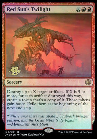 Red Sun's Twilight [Phyrexia: All Will Be One Prerelease Promos] | Jomio and Rueliete's Cards and Comics