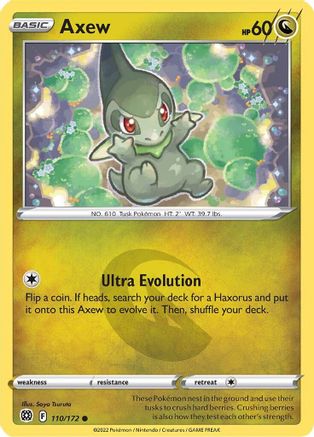 Axew (110/172) [Sword & Shield: Brilliant Stars] | Jomio and Rueliete's Cards and Comics