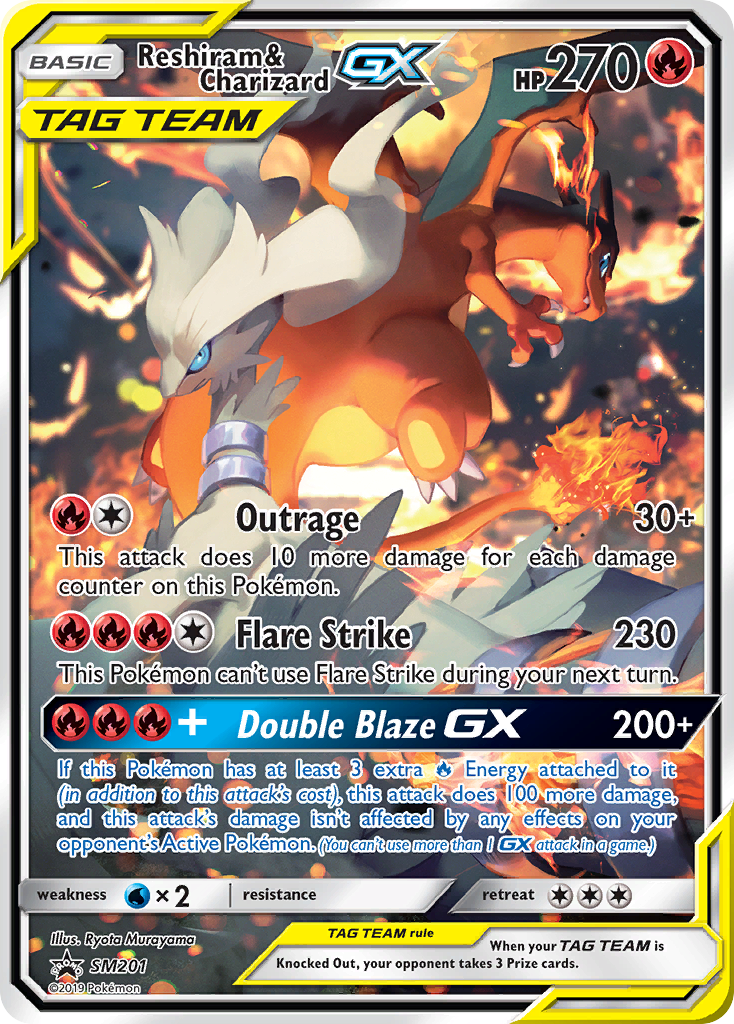 Reshiram & Charizard GX (SM201) [Sun & Moon: Black Star Promos] | Jomio and Rueliete's Cards and Comics
