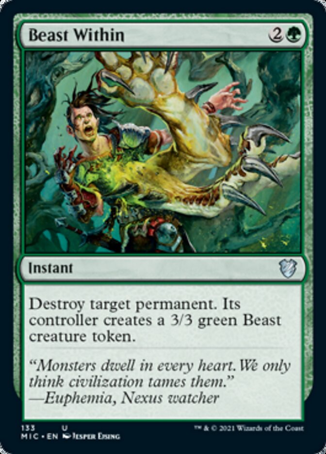 Beast Within [Innistrad: Midnight Hunt Commander] | Jomio and Rueliete's Cards and Comics