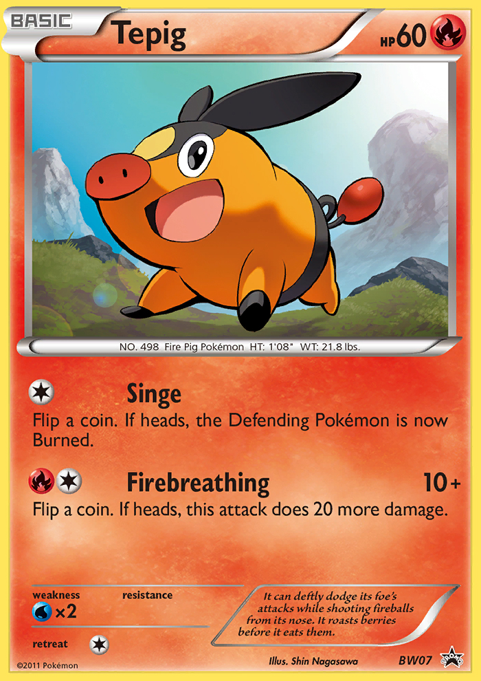 Tepig (BW07) [Black & White: Black Star Promos] | Jomio and Rueliete's Cards and Comics