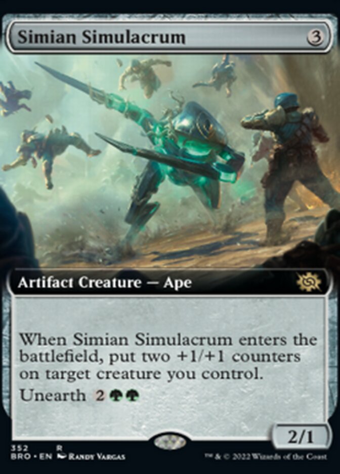 Simian Simulacrum (Extended Art) [The Brothers' War] | Jomio and Rueliete's Cards and Comics