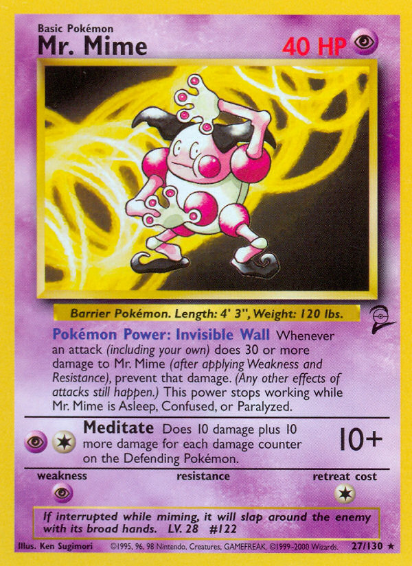 Mr. Mime (27/130) [Base Set 2] | Jomio and Rueliete's Cards and Comics