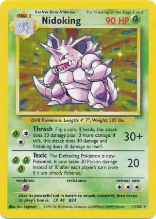 Nidoking (11/102) [Base Set Unlimited] | Jomio and Rueliete's Cards and Comics