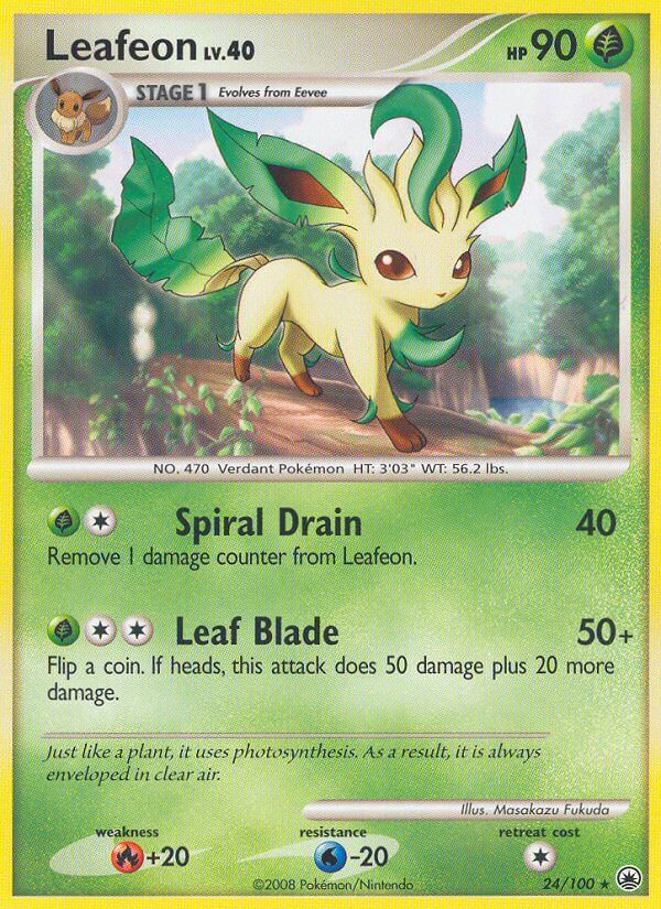 Leafeon (24/100) (Theme Deck Exclusive) [Diamond & Pearl: Majestic Dawn] | Jomio and Rueliete's Cards and Comics