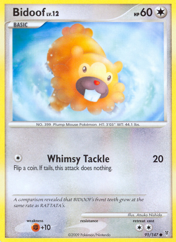 Bidoof (91/147) [Platinum: Supreme Victors] | Jomio and Rueliete's Cards and Comics