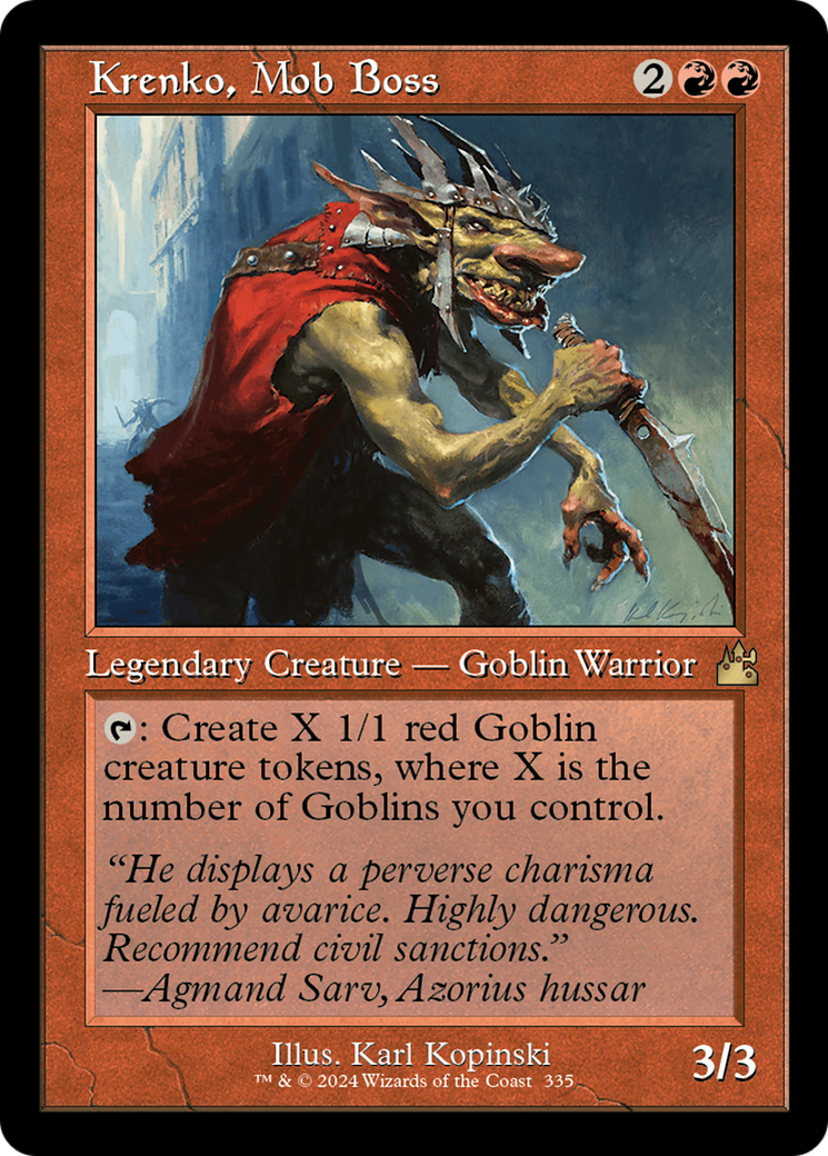 Krenko, Mob Boss (Retro) [Ravnica Remastered] | Jomio and Rueliete's Cards and Comics