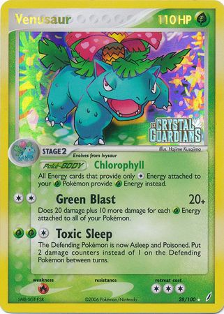 Venusaur (28/100) (Stamped) [EX: Crystal Guardians] | Jomio and Rueliete's Cards and Comics